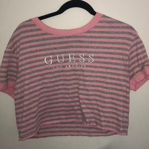 GUESS striped cropped tshirt